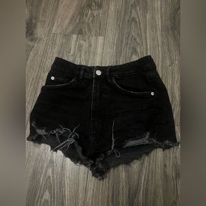 Zara Black Jean Shorts